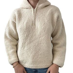 Vintage Womens Alpaca Connections White Chunky Wool Oversized Boxy Sweater XS